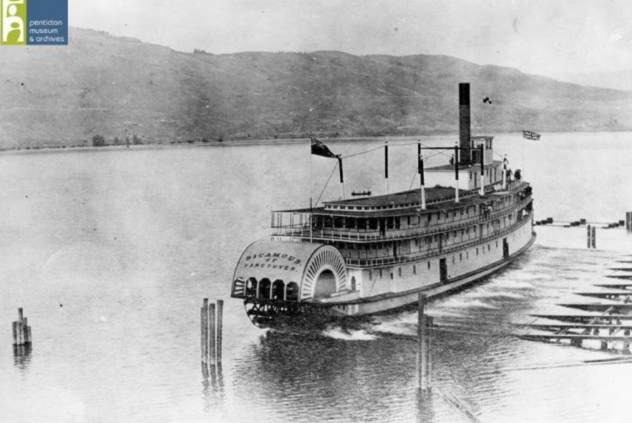 <who>Photo Credit: Penticton Museum and Archives</who> The 1914 launch of the SS Sicamous