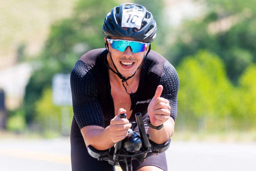 <who>Photo Credit: Gord Goble</who> Eventual third place finisher George Hellyer of Englandraman Canada