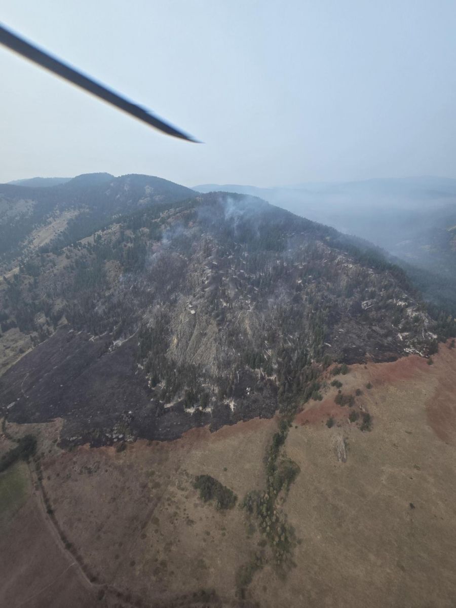 <who> Photo Credit: BCWS</who>Looking north at the south flank of the fire on Sept. 6.
