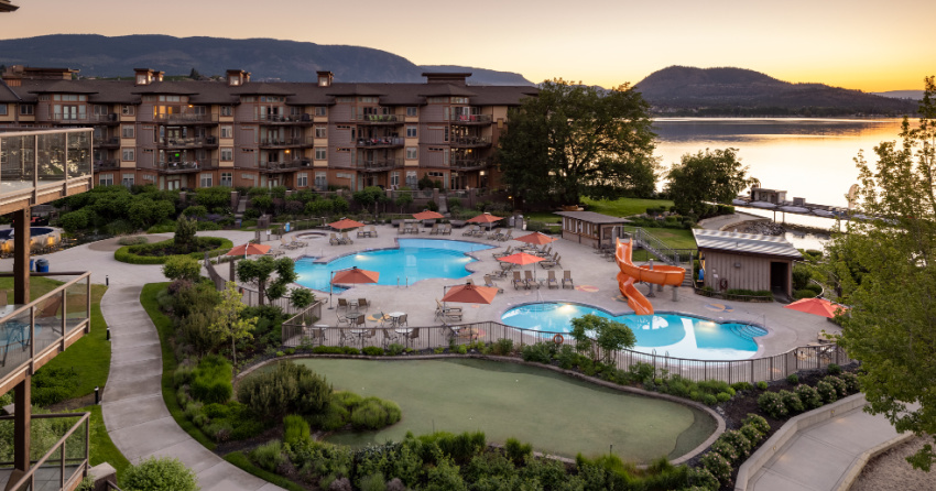 <who> Photo Credit: The Cove Lakeside Resort </who> The City of West Kelowna was granted a principal residency exemption for purpose-built tourism and resort developments, like the Cove Lakeside Resort.
