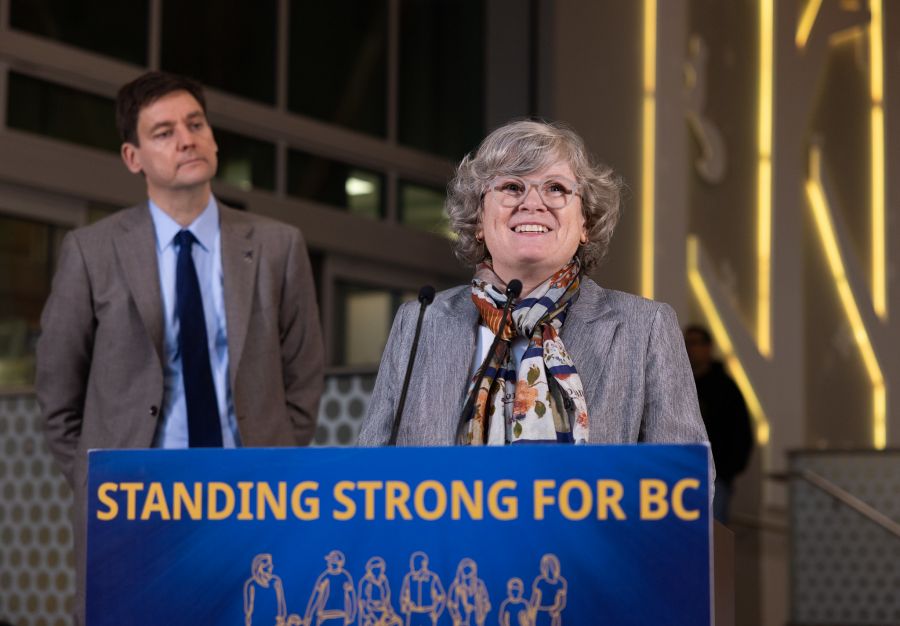 <who>Photo Credit: Government of BC</who>Premier David Eby and Health Minister Josie Osborne in Vancouver on Tuesday.