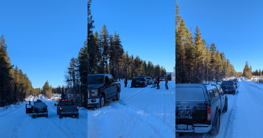 <who> Photo Credit: Matt Armstrong</who> The FSR 201 detour is not feasible even for passenger vehicles in the winter, as many found out during a closure of the William R. Bennett Bridge in January.