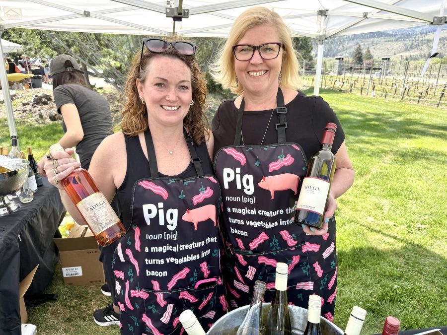 </who>Shannon Forgues and Christa-Lee McWatters from Adega on 45th Winery in Osoyoos.