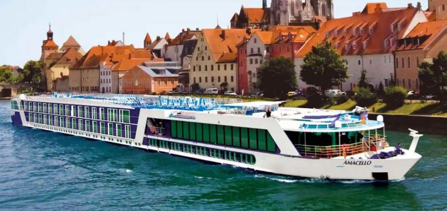 <who>Photo credit: AmaWaterways</who>The AmaWaterways 140-passenger AmaCello cruises the Saone River for the 'Flavours of Burgundy' from Dijon to Lyon.