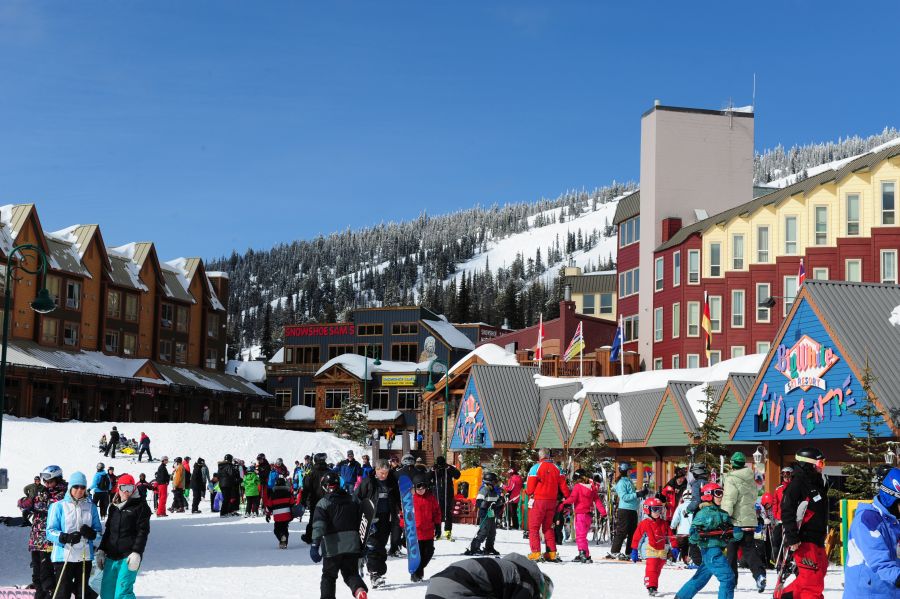<who>Photo credit: Big White</who>The village centre at Big White.