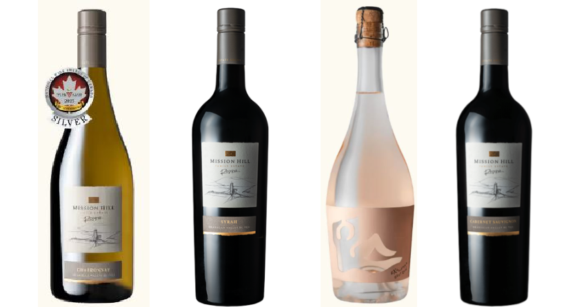 </who>Wines served as part of the Festival of the Trees kick off at Mission Hill and the Delta Grand. From left, MIssion Hill 2023 Reserve Chardonnay, 2023 Reserve Syrah, Exhilaration Brut Rose sparkling and 2023 Reserve Cabernet Sauvignon.