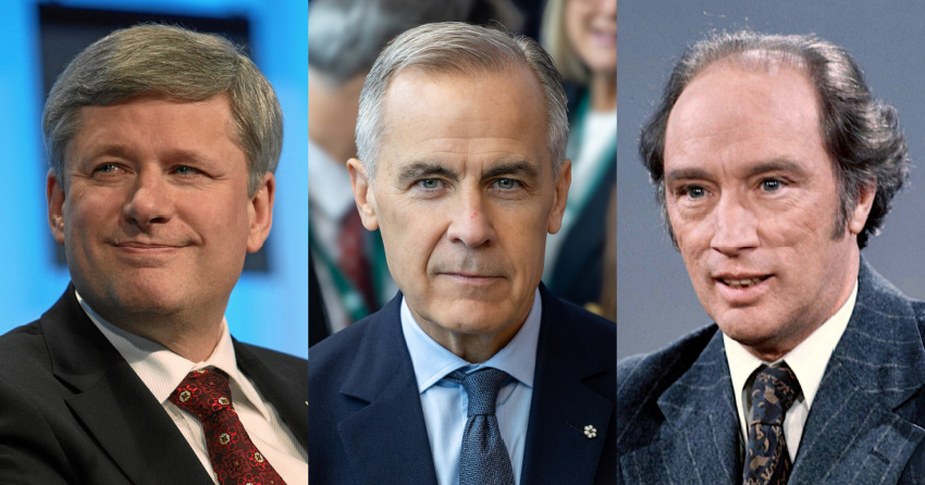 <who>Photo Credit: Wikipedia</who>Stephen Harper, Mark Carney and Pierre Trudeau are at the top of both the "best ever" and "worst ever" prime minister lists.