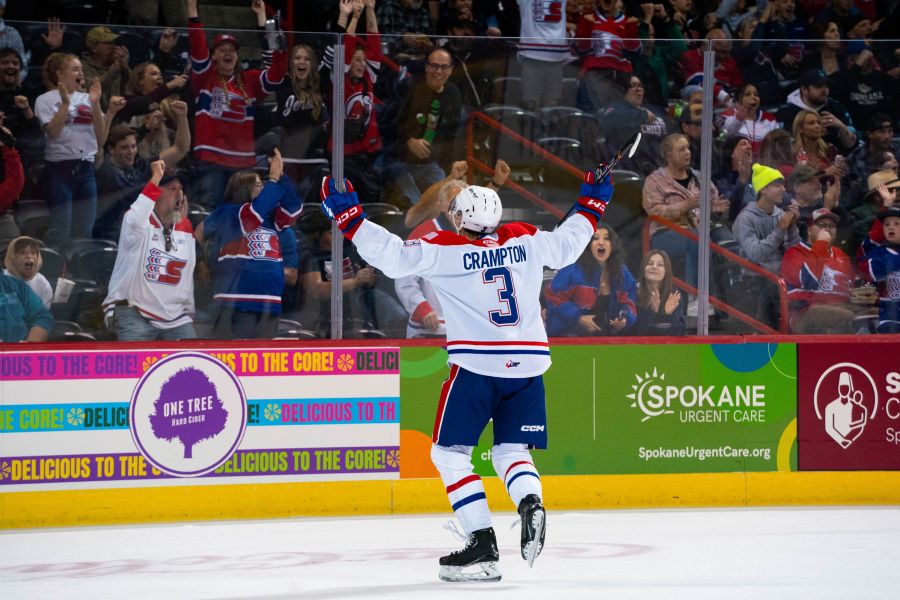 <who> Photo Credit: Spokane Chiefs/X</who> Brayden Crampton recently committed to Bowling Green University.