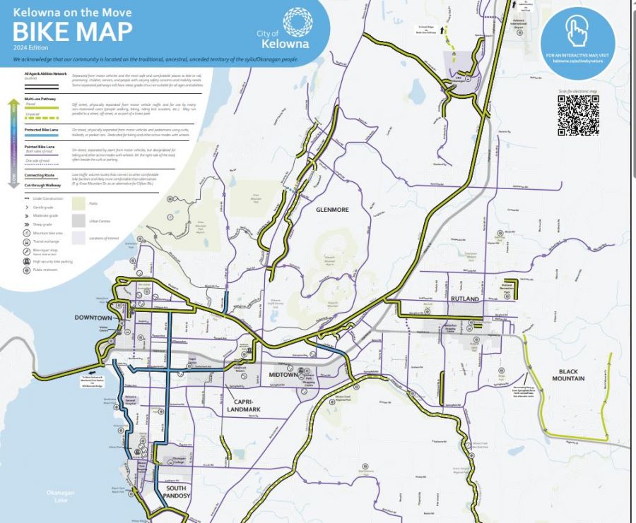 </who>The City of Kelowna has published a bike map.
