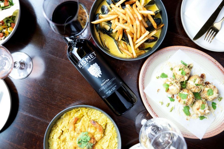 </who>Kismet Estate Winery also has a restaurant -- Manzil Indian.