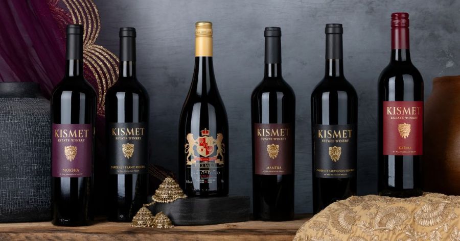 </who>A line up of Kismet wines.