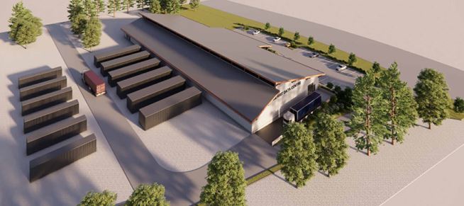 <who>Photo credit: Bell</who>This drawing shows what the Bell AI data centre in Merritt looks like.