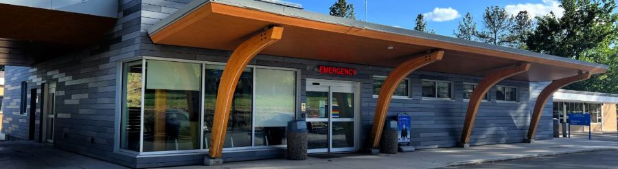 <who>Photo credit: Nicola Valley Health Care Endowment Foundation</who>The emergency department of Nicola Valley Hospital serves Merritt's population of 7,100 as well as the larger regional population of more than 12,000.