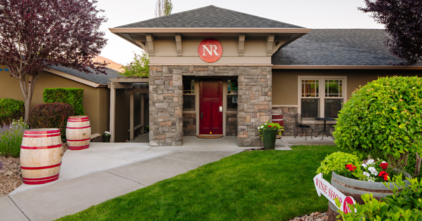 <who>Photo credit: Jon Adrian</who>Noble Ridge Winery has solar panels and uses geothermal energy for healing and cooling.