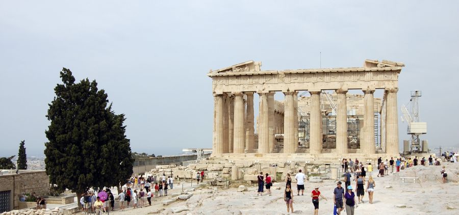 <who>Photo credit: Steve MacNaull/NowMedia Group</who>The ruins of the Parthenon temple atop the Acropolis is Athens' most emblematic attraction.
