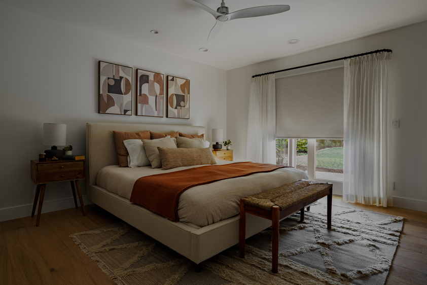 <who>Roller Shades for bedroom and Photo Credit: Budget Blinds</who>