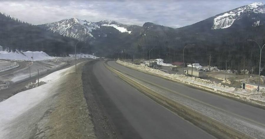 <who>Photo Credit: DriveBC</who>The Coquihalla southbound at Zopkios.