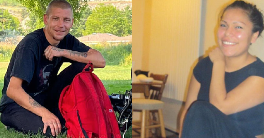 <who>Photo Credit: Facebook/Chantelle Desjarlais Mitchell/Kettle Valley Memorial Services Douglas Barker</who>Douglas Barker (L) and Alannah Brown