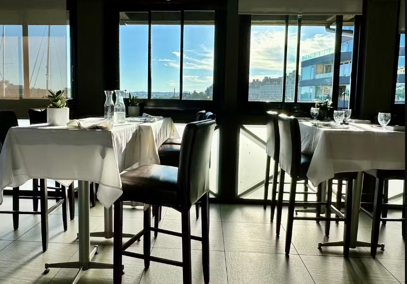 </who>Finn's in Victoria has views to the Inner Harbour.