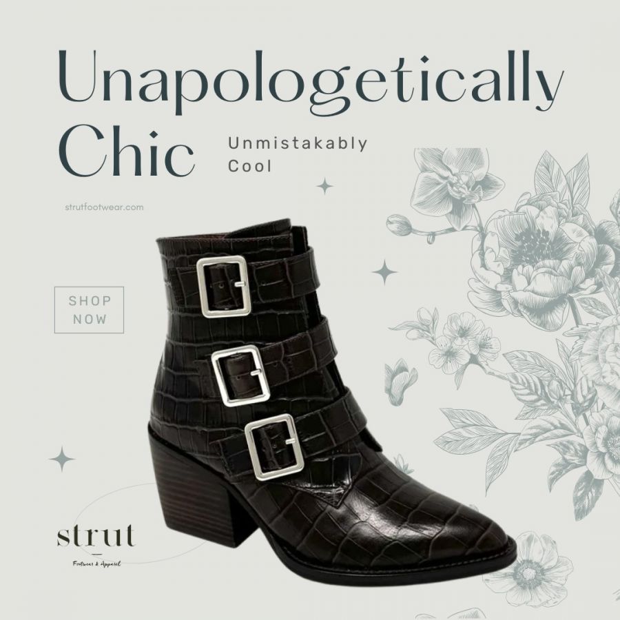 <who>Strut Footwear Buckle Boot Winter 2024</who>