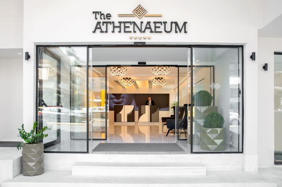 <who>Supplied by The Athenaeum</who>The 52-room hotel's entrance and lobby.