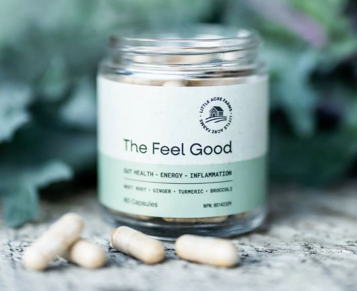 </who>The Feel Good comes in a jar of 60 capsules for $60.