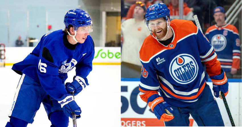 <who> Photo Credit: Toronto Maple Leafs and Edmonton Oilers/ X