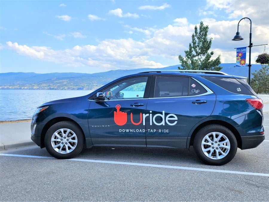 <who>Photo credit: Uride</who>A Uride vehicle in Penticton.