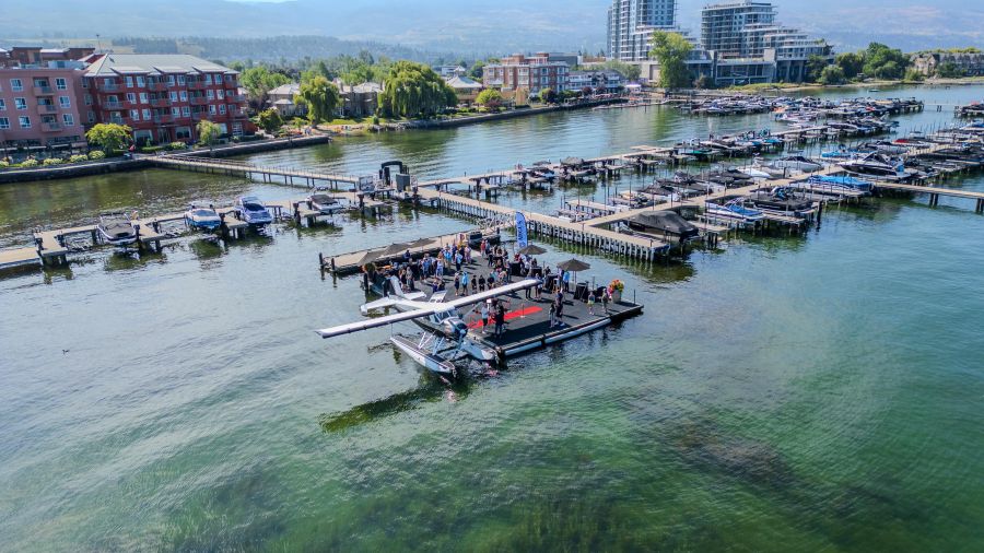 </who>An aerial view of the Hotel Eldorado on Okanagan Lake in Kelowna's Lower Mission.