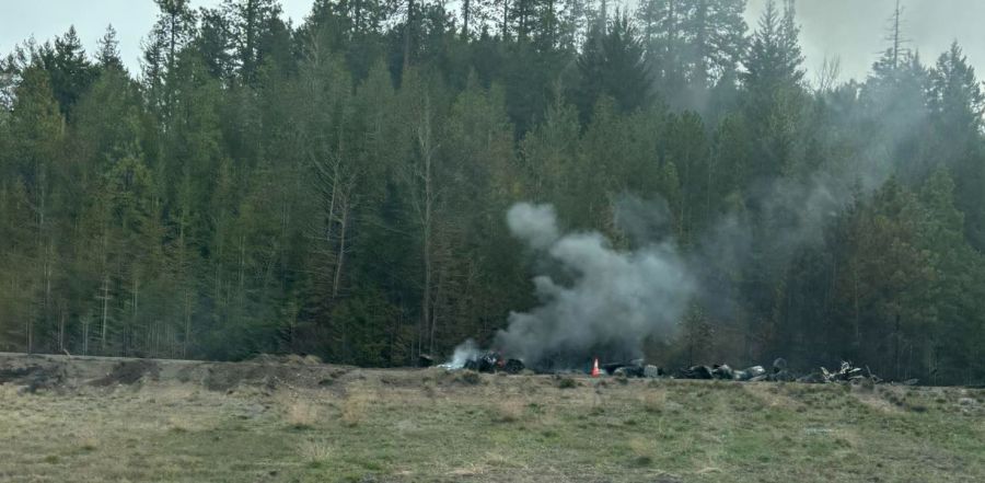 <who>Photo Credit: Randi Brown/Coquihalla Road Reports Facebook group</who>The scene at 12:15 pm Tuesday.