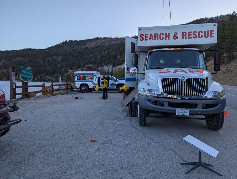 <who>Photo Credit: Central Okanagan Search and Rescue</who>COSAR assists with the search for Stephanie Woodcock in September 2024.