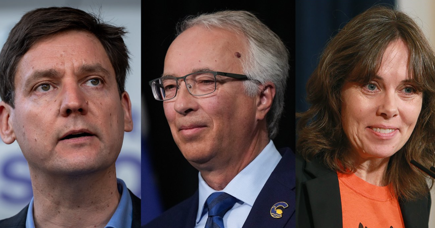 <who> Photo credit: Canadian Press </who> Eby (left), Rustad (centre) and Furstenau.