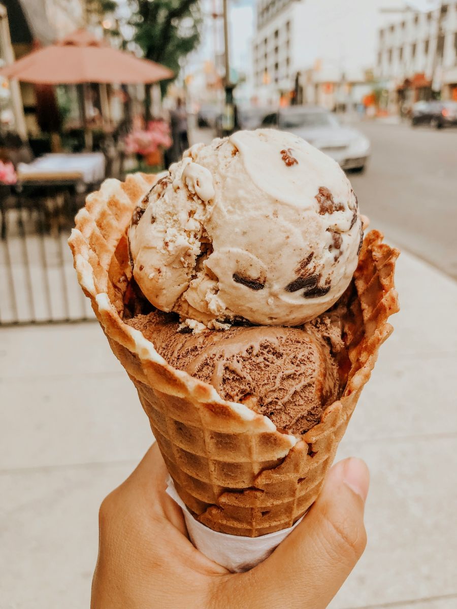 <who>Photo credit: Elza Kurbanova on Unsplash</who>Chocolate is the most popular ice cream flavour in Canada.