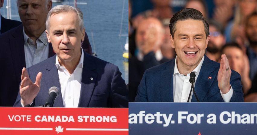<who>Photo Credit: Mark Carney/Pierre Poilievre
