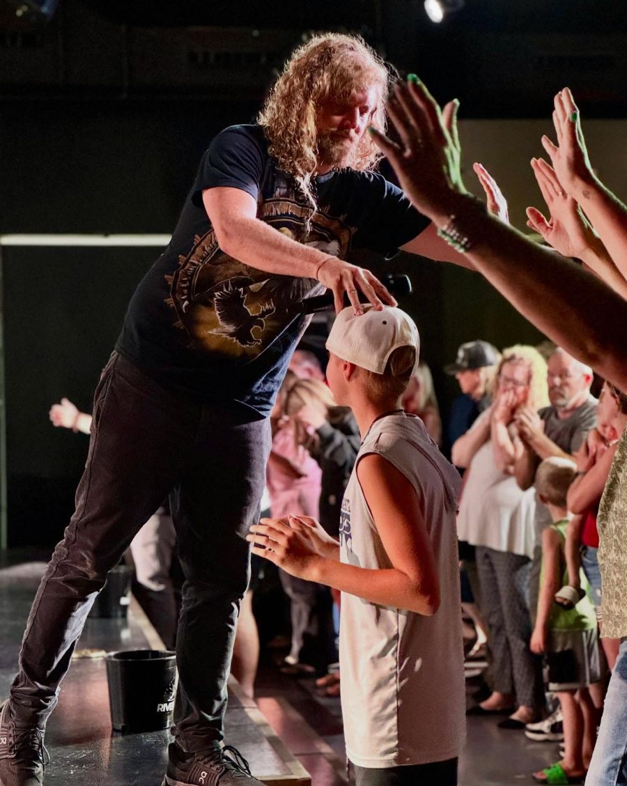 <who>Photo Credit: Sean Feucht/Facebook</who>Feucht during a show in Montana.