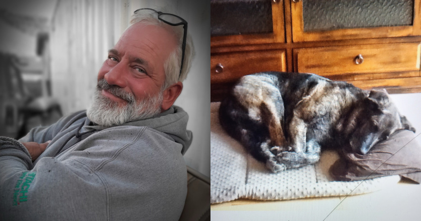 <who>Photo Credit: RCMP</who>Mark Hoffman and his dog