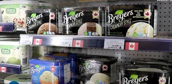 <who>Photo credit: NowMedia file</who>The maple leaf denotes what products are Canadian at Lakeview Market in Kelowna.