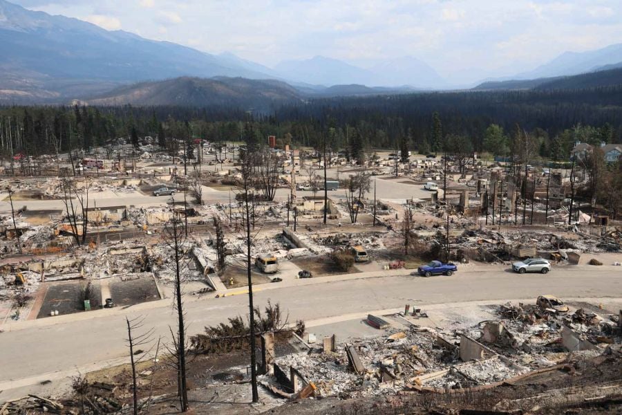 <who> Photo Credit: City of Calgary </who> The damage caused by the Jasper wildfire.