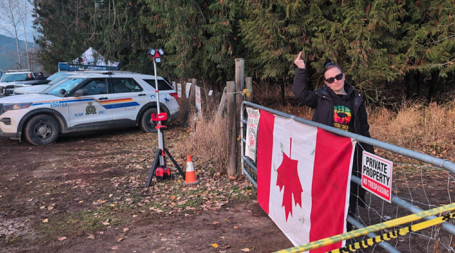 <who> Photo credit: Alyson Turnbull/LJI </who> This photo was posted on Facebook along with the press release announcing the civil lawsuit filed against the CFIA and RCMP by neighbours of the Edgewood ostrich farm.