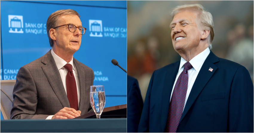 <who> Photo credit: Bank of Canada/White House </who> Tiff Macklem (left) and Donald Trump.