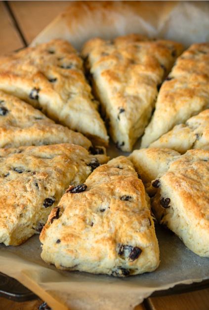 <who>Photo credit: The Davison Orchards Cookbook</who>Nana's raisin scones.