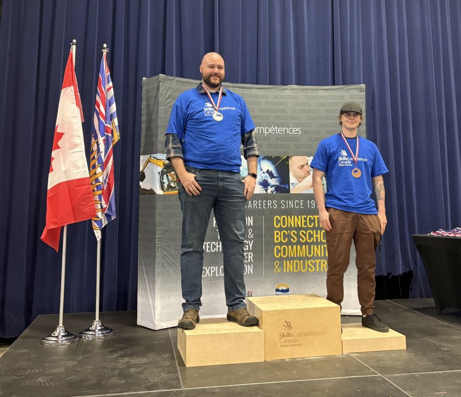 <who>Photo Credit: Contributed</who>Mitchel Poole (L) and Connor Hamilton took home silver and bronze respectively in IT Network Systems Administration.