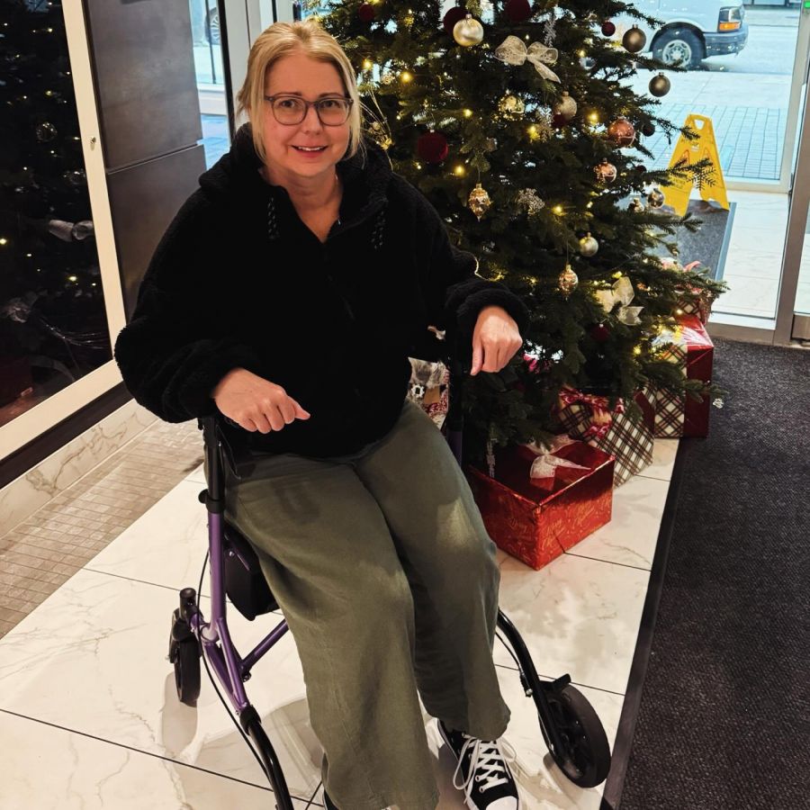 <who>Photo Credit: Facebook</who>Lyndsay Richholt in Vancouver in December. Her condition has greatly deteriorated since then.