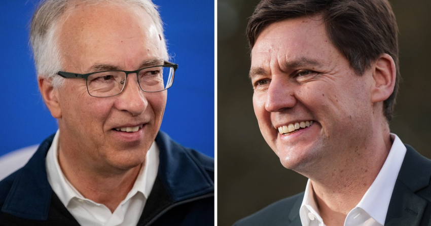 <who> Photo credit: Canadian Press </who> John Rustad (left) and David Eby.