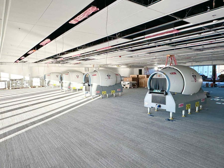 </who>The new security screening lanes will be installed in the new section of the expanded terminal.