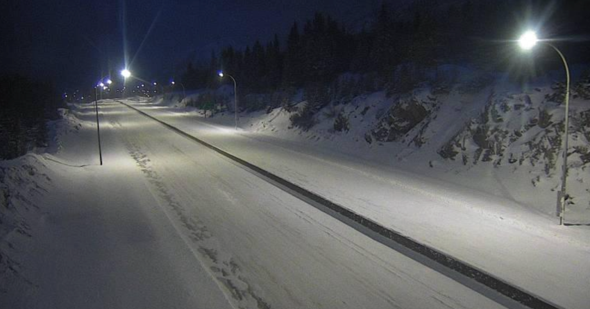 <who> Photo credit: DriveBC </who> The Coquihalla this morning.