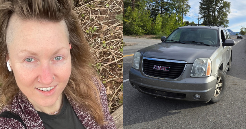 <who>Photo Credit: RCMP</who>Stephanie Woodcock and her vehicle.