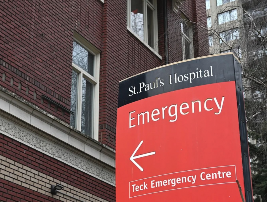 <who> Photo credit: Michelle Gamage, Local Journalism Initiative Reporter </who> St. Paul’s Hospital has an overdose prevention site and is one of just three BC hospitals The Tyee was able to get non-fatal overdose data for.