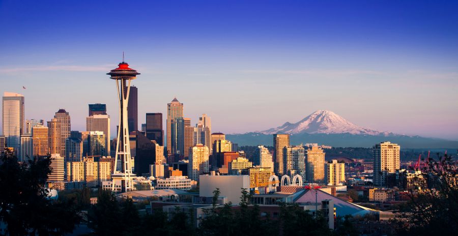 <who>Photo credit: Tom Milkovic on Unsplash</who>The Seattle skyline includes the instantly recognizable Space Needle.