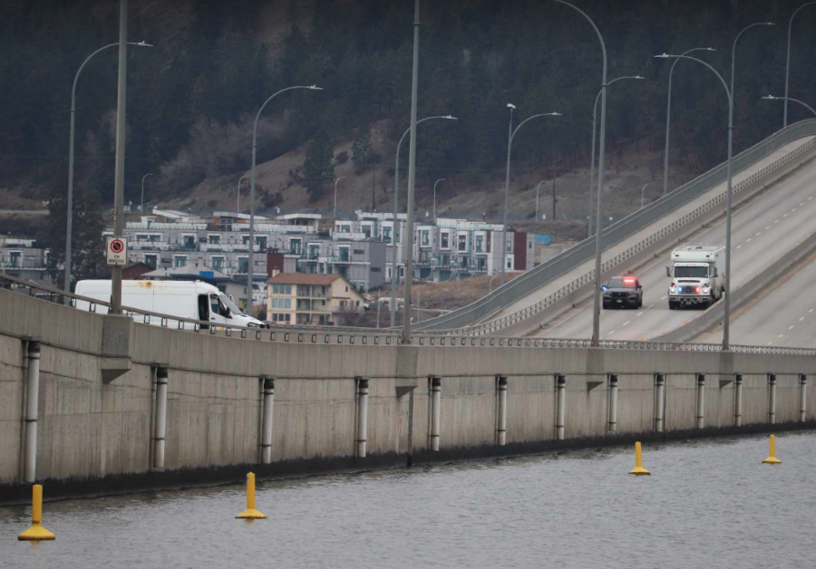 <who> Photo credit: KelownaNow/Corvin Vaski </who> The truck's arrival.
